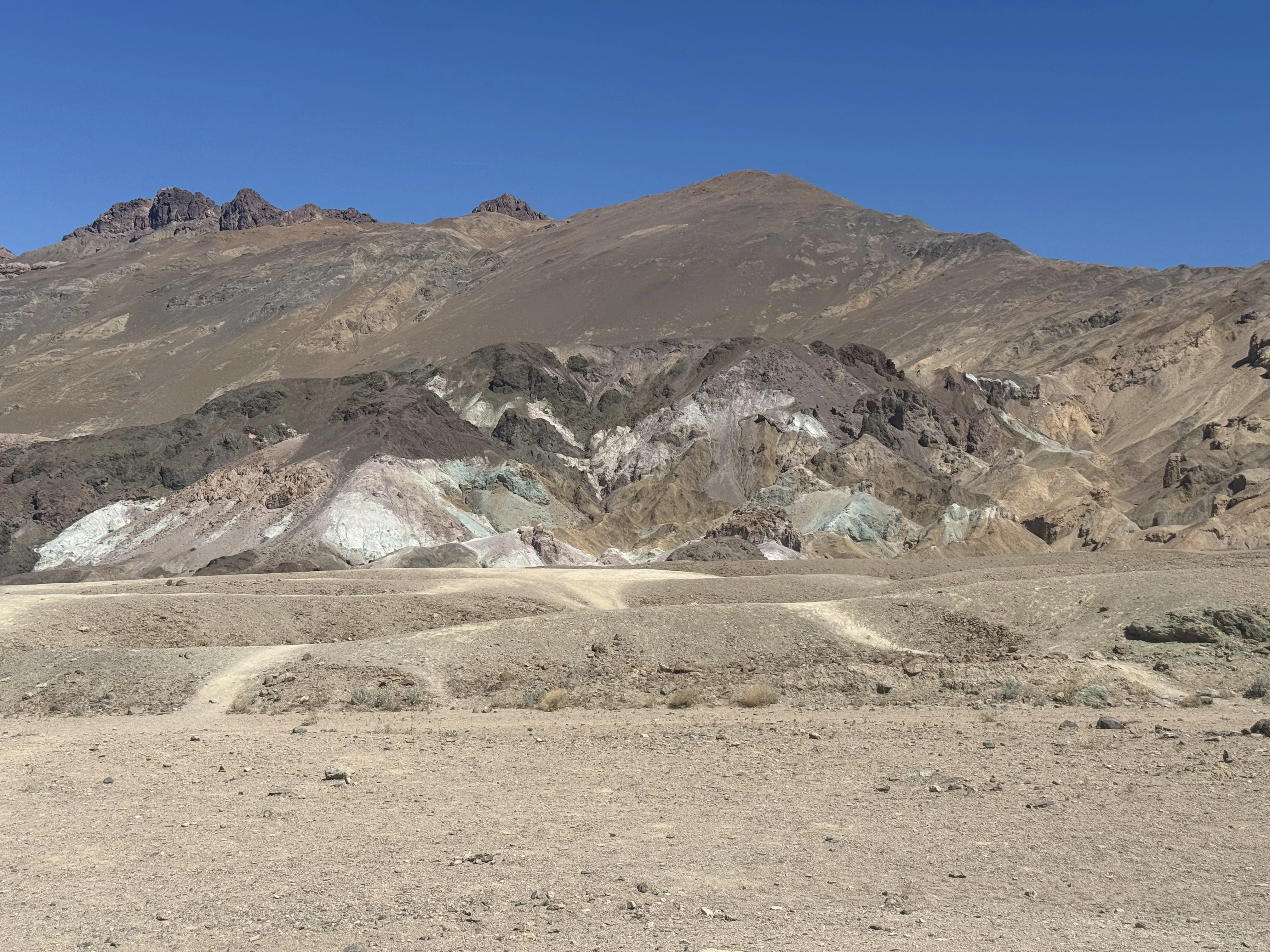 Artist's Palette multicolored hillside in Death Valley