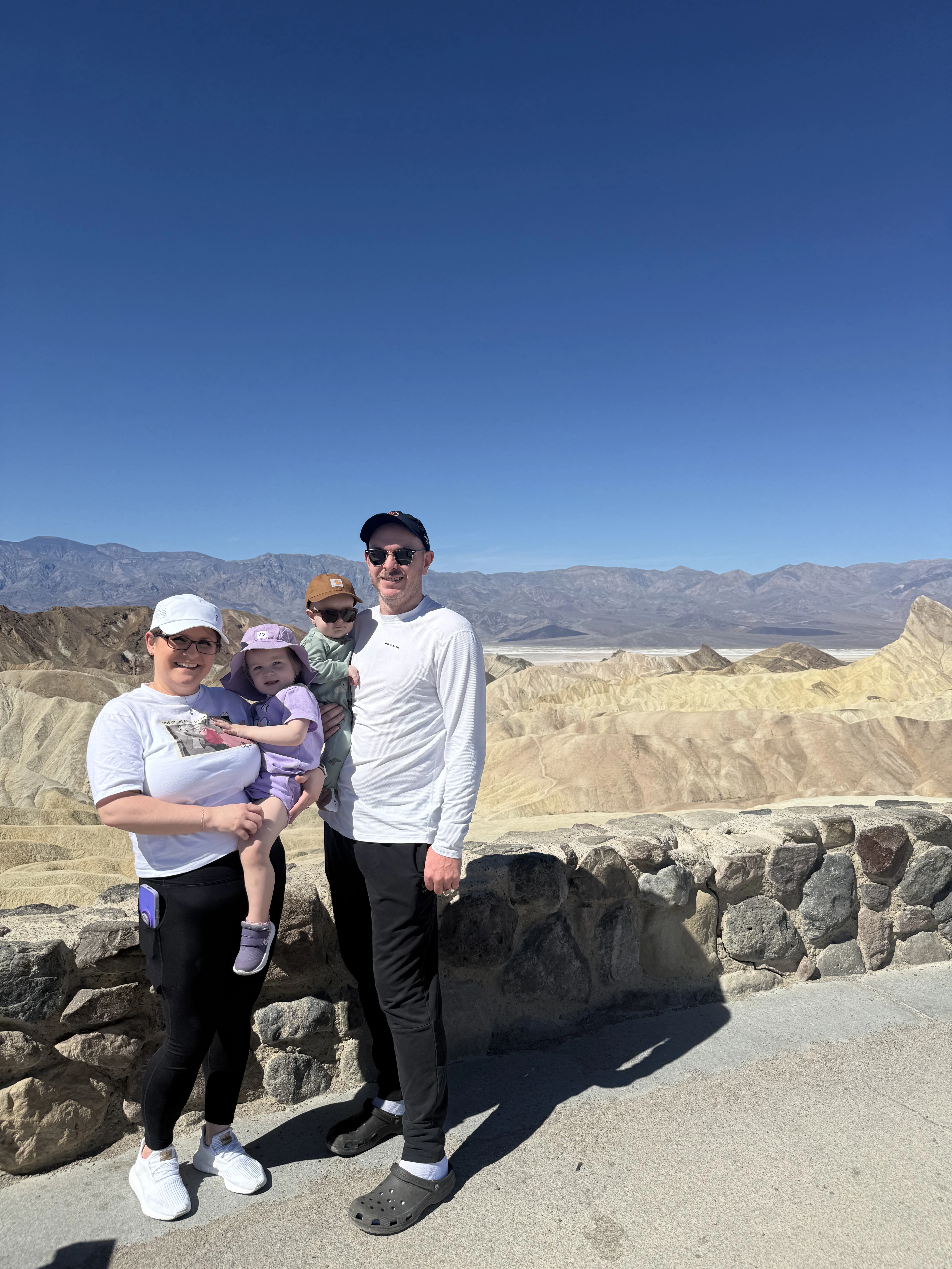 Family photo at Zabriskie Point overlook